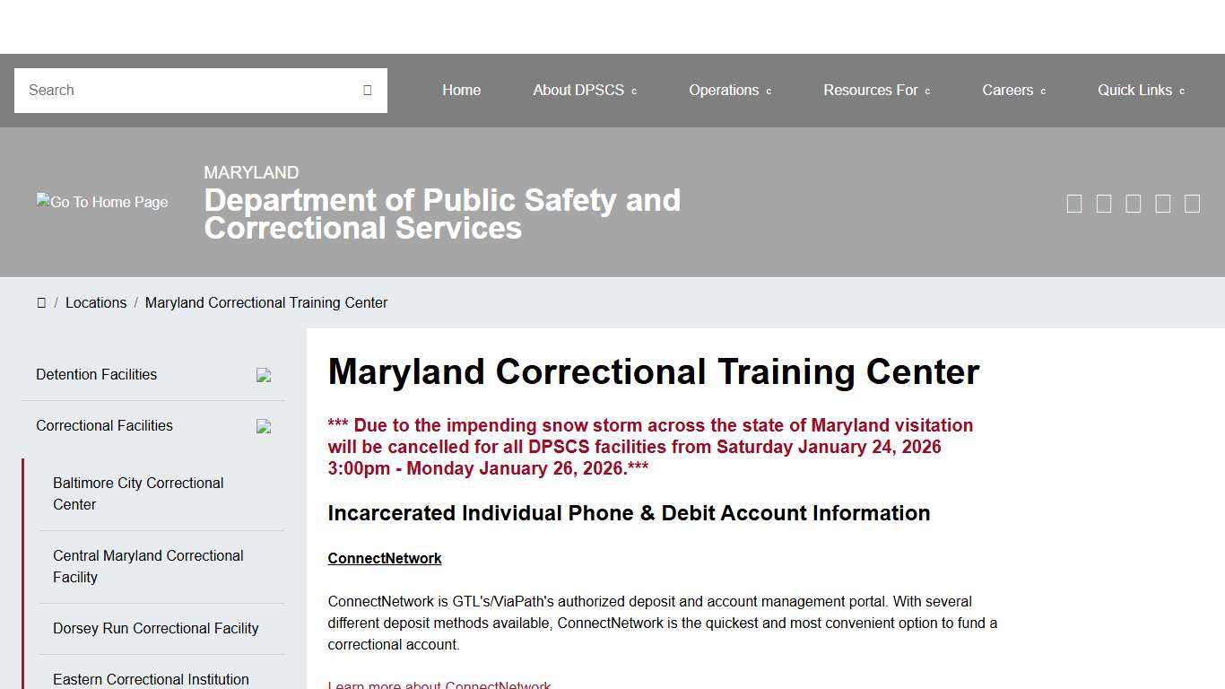 DPSCS - Maryland Correctional Training Center